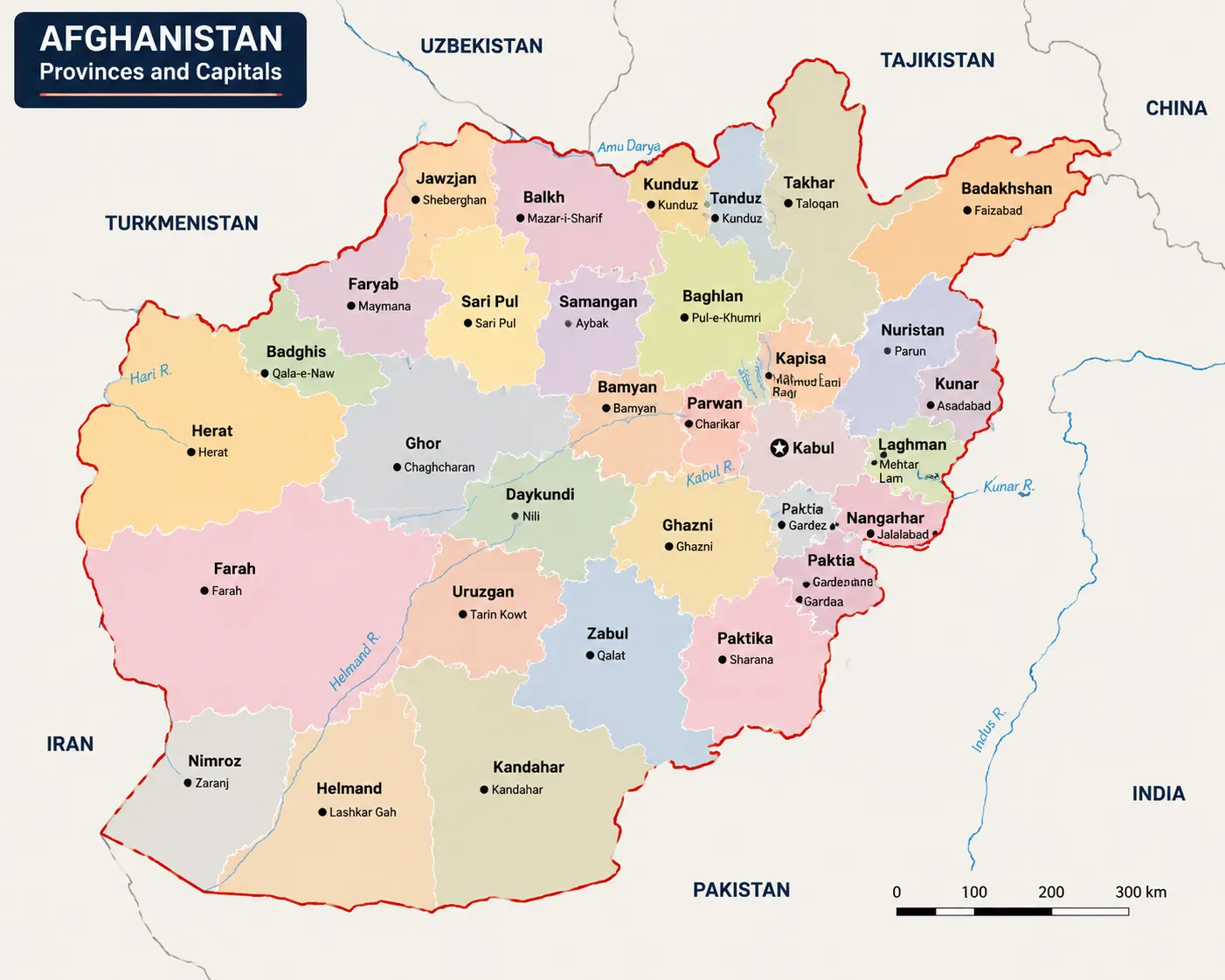 Afghanistan Regional Map